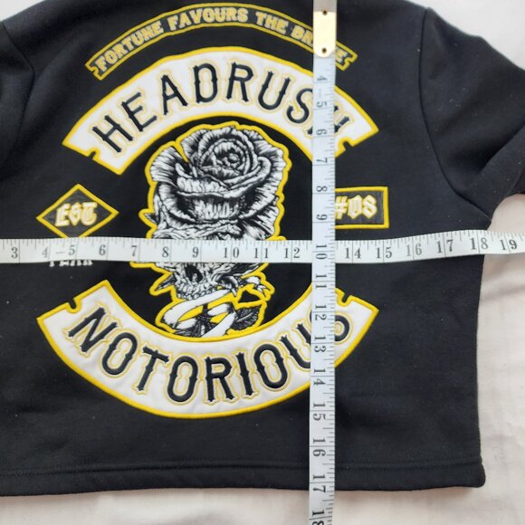 Headrush Notorious Motorcycle Crop Hoodie Sweatshirt (S) - Picture 8 of 8